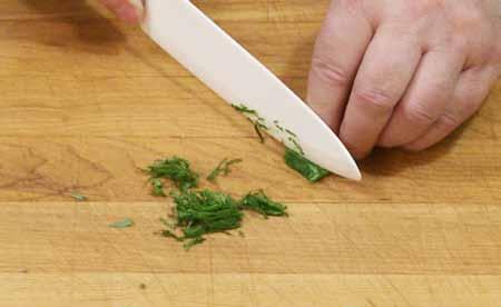 13 8 For garnish, you can roll some fresh basil leaves into a tight roll and