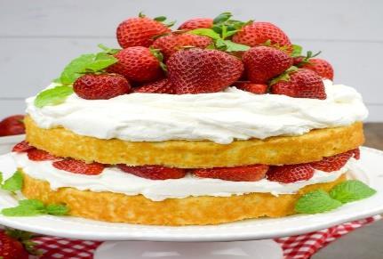 Strawberry Shortcake Cake Recipe of the Month by Jessica Norman Cake 1-1/2 cup Flour 3 Tablespoons Cornstarch 1/2 teaspoon Salt 1 teaspoon Baking Soda Icing 9 Tablespoons Unsalted Butter, Softened