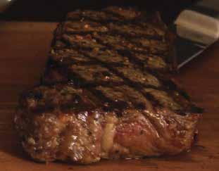 Steak This premium steak is a steakhouse classic, known for its robust marbling,