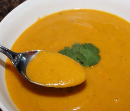 Butternut Squash Soup Serves: 4 Serving Size: 2 cups 2 tablespoon olive or canola oil 1 medium onion*, finely chopped (~1/2 cup) 1 pound butternut squash*, peeled, seeded, and cubed 2 cups