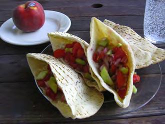Pita Vegetable Boats Serves: 4 Serving Size: ½ filled pita pocket 2 whole wheat pita breads Filling: 2 medium carrots*, grated (~1 cup) 1 apple*, finely chopped (~3/4 cup) 1 small rib celery*,
