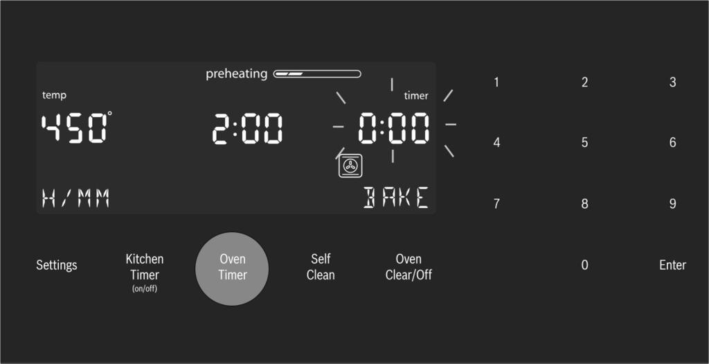Timer (Minuterie) Votre nouveau four est équipé de deux types de minuteries. Kitchen Timer (Minuterie de cuisine) - Minuterie à compte à rebours qui n'a aucune incidence sur le chauffage du four.
