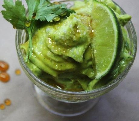 Avocado Lime Sorbet 2 cups mashed avocado 1/2 cup fresh lime juice 1 teaspoon lime zest 3/4 cup agave nectar 1/2 teaspoon vanilla extract pinch of salt 1.
