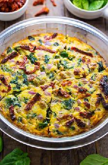 Crustless Quiche Yields 6 servings ½ cup sun-dried tomatoes Boiling water 2.