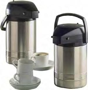 With lid open, you can brew directly into the airpot (no need to remove pump assembly). Lid detaches completely for easy cleaning. Volume 0637 201600 68 fl. oz. / 2.0 L 0637 301600 101 fl. oz. / 3.