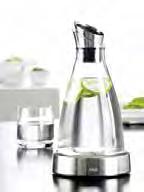 Flow carafes are ideal for serving infused water, juices, iced tea and mixed drinks.