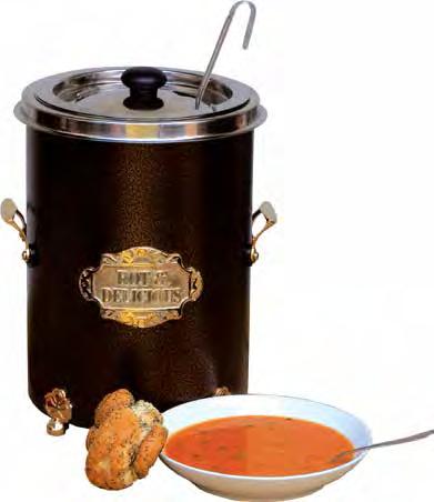 electric food warmers SOUPERCANS These food warmers enhance any buffet Merchandisers for soup, oatmeal, chili 6 quart capacity Small footprint of
