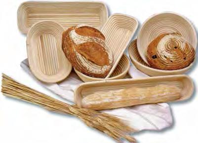 bakeware BROTFORMS Proofing or Serving Baskets A Brotform dough rising basket gives your bread: Crunchy crust Improved texture Ribbed, floury décor Better rise Uniform shape 3000 3001 3002 3003 3004
