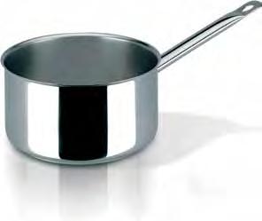 PROFISERIE SAUCEPAN with 2 POURING SPOUTS Diameter Volume Height Weight Matching Lids: Lid Weight A33256 4¾ 0.6 qt 2 5 /8 0.
