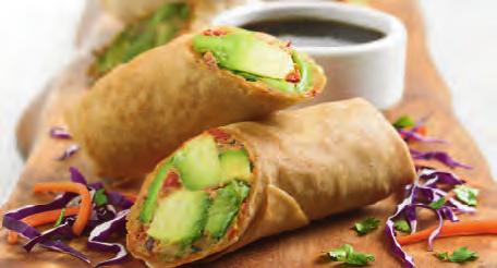75 AVOCADO EGG ROLLS AVOCADO EGG ROLLS Avocado cream cheese sun-dried tomatoes red onions cilantro chipotle peppers sweet tamarind dipping sauce (cal. 1060) 11.