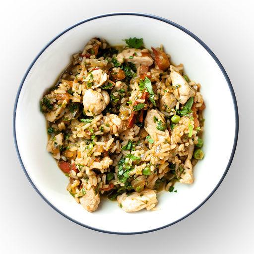 Chimichurri Chicken and Rice shared by One Pot October Planned for Supper on Thursday, October 19, 2017 Adapted from the recipe Chimichurri Chicken and Rice by Riley Prep 15 min Cook 40 min Total 55