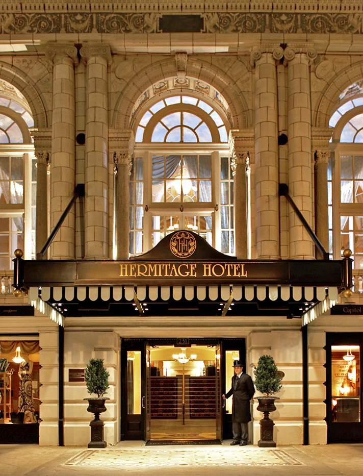 The Hermitage Hotel The Hermitage Hotel, opened in 1910, is a renowned Nashville icon known for its history, luxury and grandeur.