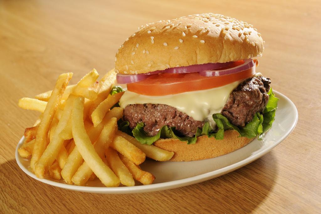 Burgers Build-Your-Own Burger Favourites You be the chef! Each Build-Your-Own Burger comes with lettuce, mayo, tomato and your choice of side. $11.95 1.