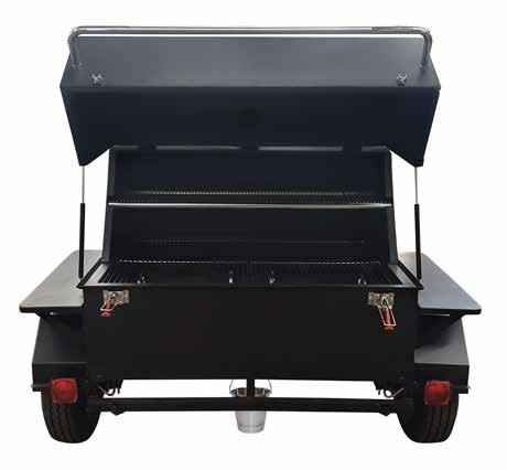 Cooking Surface Safe Locking Lid Fasteners Brake, Turn, & Tail Light Signals 6 Grease Drip Bucket Side Shelves 12 in. x 41 in.