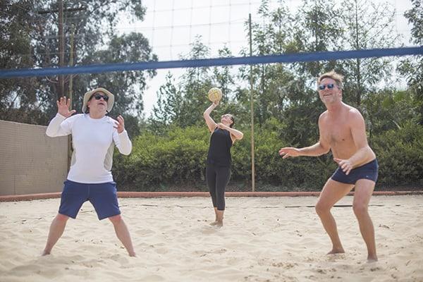 Want to get your feed in the sand and try your hand at beach volleyball? Yep, they have that too.