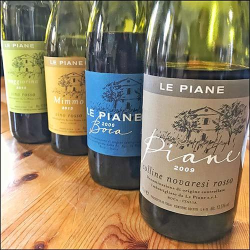 Le Piane produces four red wines: the Colline Novaresi Piane gives you a pure taste of the Croatina grape; the Boca made with 85% Nebbiolo and a smaller part Vespolina is the estate s headline wine;