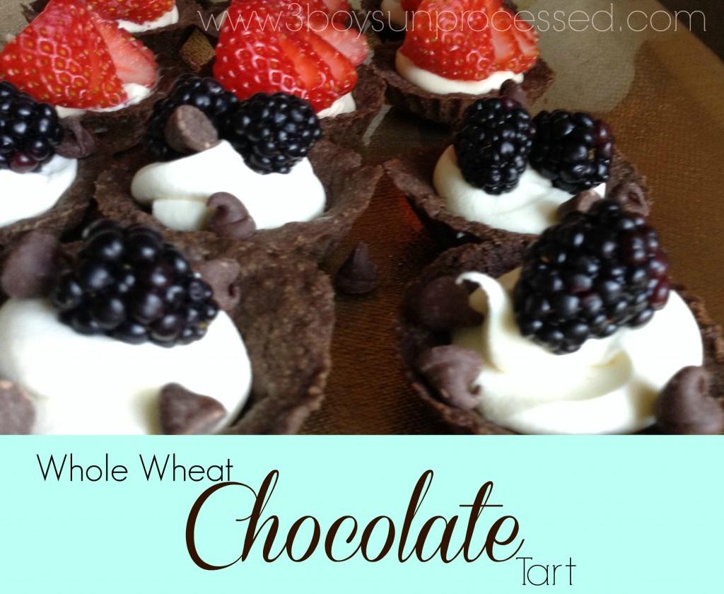 see a meal without all the additives at someone else s home! I made some mini-desserts to take including these delicious Whole Wheat Chocolate Tarts.