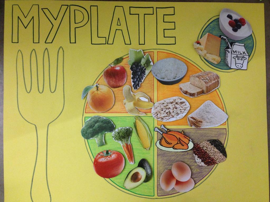 keep portion sizes in mind when making your breakfast. Keep this in mind as we begin the next activity. C. MY PLATE (Gloria ~15min.) OBJECTIVE: To review MyPlate and the importance of portion size A.