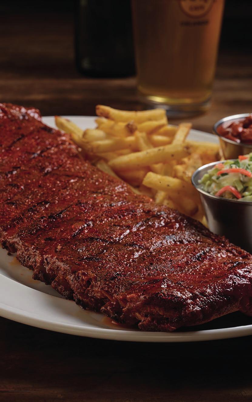 90 PLN HICKORY-SMOKED RIBS Fall-off-the-bone tender ribs, rubbed with our signature seasonings and basted with hickory barbecue sauce.* 59.