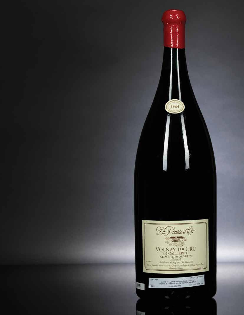 A RARE METHUSELAH OF VOLNAY EN CAILLERTS POUSSE D OR 1964 (LOT 737) The following bottle was purchased from a pristine collection at auction in 2014.