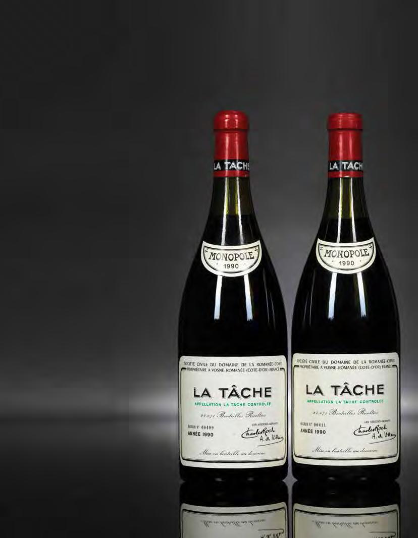 1990 LA TÂCHE MAGNUMS (LOT 287) Bought on release by an East Coast collector, these magnums haven t left the consignors temperature-controlled home cellar since purchase.