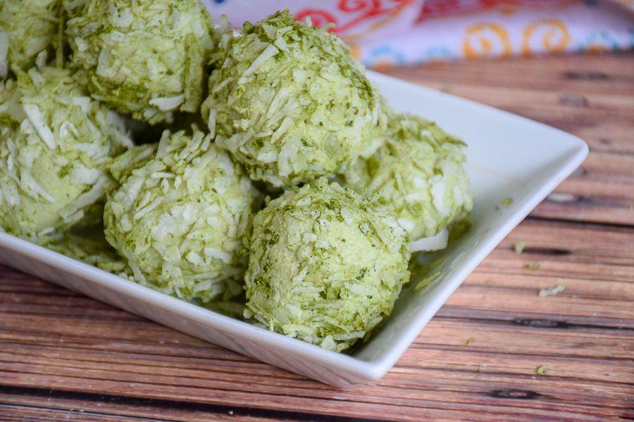 Matcha and Coconut Fat Bombs https://thehealthyfoodie.
