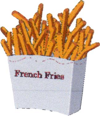 Side Orders French Fries...2.65 Fries w\ Cheese...3.15 Spicy Fries...3.15 Spicy Fries w/cheese...3.65 Waffle Fries...3.65 Side order of Sauce...95 Fries with Gravy...3.40 Corn Fritters...3.40 Fried Vegetable Basket.