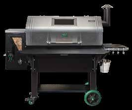 150-550 F TEMPERATURE RANGE WITH 5 INCREMENT CONTROL STAINLESS STEEL TOOL HOOKS BUILT-IN FRONT & BOTTOM SHELVES REINFORCED CHASSIS WITH WIDE DURABLE LEGS ALL-TERRAIN GREEN WHEELS LOCKING CASTER