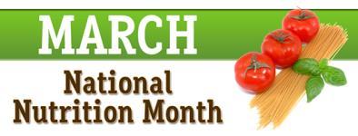 #3: One-hour session March Topic: National Nutrition Month, Eat Right, Your Way, Every Day Overview & Objectives 1. Celebrate National Nutrition Month with your peers! 2.