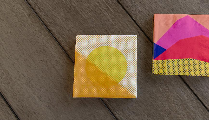 These sophisticated, yet fun cocktail napkins play beautifully with the new People, Places &