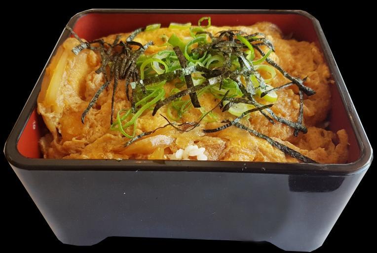 90 Katsu chicken cooked with scrambled egg, onion and sauce OYAKODON $ 14.