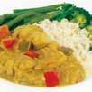 MANGO CHICKEN CURRY 1737kJ 416Cal With subtle mango flavour, this mild chicken curry is served with