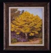Yellow Tree Ar oretu Still Life Artist - Terry Mayberry. Oil on canvas board. 2011. Artist State e t: I wanted to paint an autumn tree that had a singular color using a limited color palate.