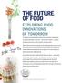 THE FUTURE OF FOOD EXPLORING FOOD INNOVATIONS OF TOMORROW
