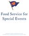 Food Service for Special Events