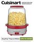 EasyPop Popcorn Maker CPM-700 SERIES INSTRUCTION AND RECIPE BOOKLET