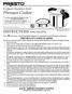 Pressure Cooker INSTRUCTIONS AND RECIPES. 8-Quart Stainless Steel