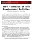Tree Tolerance of Site Development Activities