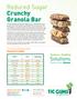 Reduced Sugar Crunchy Granola Bar