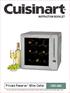 Private Reserve Wine Cellar CWC-900 INSTRUCTION BOOKLET