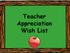 Teacher Appreciation Wish List