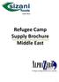 South Africa. Refugee Camp Supply Brochure Middle East