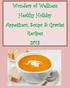 Wonders of Wellness Healthy Holiday Appetizers, Soups & Gravies Recipes 2013