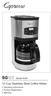 SG120 Model # Cup Stainless Steel Coffee Maker. Operating Instructions Product Registration Warranty