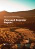 NEW ZEALAND WINEGROWERS. Vineyard Register Report