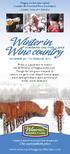Winter in Wine country