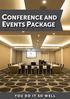 CONFERENCE AND EVENTS PACKAGE