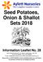 Seed Potatoes, Onion & Shallot Sets 2018