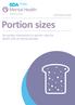 Information Sheet. Portion sizes. Accessible information on portion sizes for adults with an eating disorder