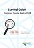 Survival Guide Summer Course Aveiro 2018